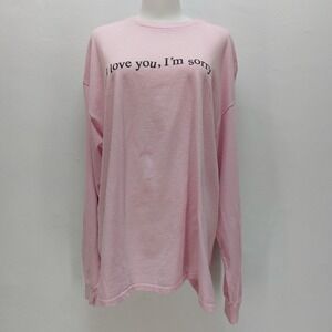 Gracie Abrams Long Sleeve T-Shirt Women's XL Pink I Love You I'm Sorry Tour Fan